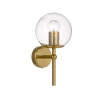 Telbix Eterna 1 Light Wall Light - Matt Brass with Clear Glass