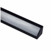 EXT007 Corner Aluminium Extrusion - Black with Frosted Diffuser