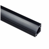 EXT007 Corner Aluminium Extrusion - Matt Black with Smoke Diffuser