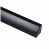 EXT007 Corner Aluminium Extrusion - Matt Black with Smoke Diffuser