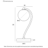 Telbix Lighting Felton Table Lamp Dimensions