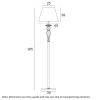 Telbix Lighting Cadiz Floor Lamp Dimensions