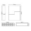 Magnetic Track Fold 10 - 8watt Adjustable wall washer - Dimensions