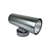 Ailia Imports Force 2 x 12watt LED Up / Down Pillar Lights - Titanium angle
