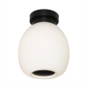 Cougar Lighting Garman Matte Black and Opal Shade DIY Batten Fix
