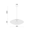 CLA Lighting Golpe1 400mm Black / Brass Pendant light - dimensions