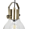 Gustav 1LT Pendant Ant Brass / Clear  AP-1226-AB - close up 