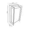 Harbor Black Wall Light  - dimensions