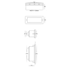 HV3003T Plain Faced Black Brick Light - dimensions