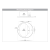 Havit Nella 7watt Surface Mounted LED Downlight HV5802 - back plate dimensions