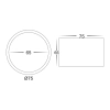 Havit Nella 7watt Surface Mounted LED Downlight HV5802 - Dimensions