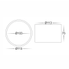 Havit Nella 12watt Surface mounted LED Downlight HV5803 - Dimensions