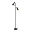 Hyvik 2 Light Floorlamp - Satin Black  2xES