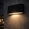 Lisse Small Down Only Exterior Wall Light - black lifestyle