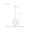 Telbix Lighting Jonsel White Pendant Light Small Dimensions
