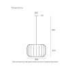 Telbix Lighting Jonsel White Pendant Light Large Dimensions