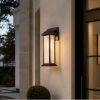 Jovaro 38cm Wall Light  Black - IP43 - lifestyle