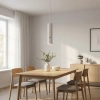 Caminia 1LT Pendant - White/Brass 206686 - lifestyle