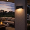 Lisse Extra Large Down Only Exterior Wall Light - black - Lifestyle