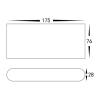 HV3644T-BLK-240V Lisse Large Up/ Down Exterior Wall Light - Dimensions