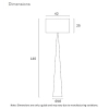 Telbix Lighting Lovisa Floor Lamp Dimensions
