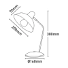 Mercator - Lucy White Table Lamp - A38111WH - Dimensions