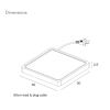 Telbix Lunos Square Black LED Oyster Lights - 30cm dimensions
