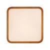 Telbix Lyric Teak Timber Square Oyster light - Front