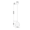 CLA Marbre 1 Light Glass Pendant lights - Dimensions