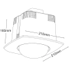 Contour 1 White Single Heat Lamp MBHC1L - Size