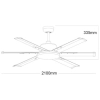 Martec Albatross 2100mm White Ceiling fan size