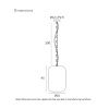 Telbix Lighting Masya Antique Brass Pendant Dimensions