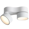 Mercator Diaz twin surface mounted  downlights group MD-666 White adjusted
