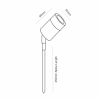 Lumenesk Miami II Black Garden Spike light - Dimensions