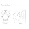 Domus Muro Eco Single Floodlight 10watt CCT - Dimensions