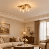 Myrtle 4 Light Close to Ceiling Gold AO-3101- GLD/CLR - lifestyle
