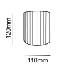 Netley - Down only Gypsum Wall light - dimensions