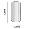 Netley - Up down Gypsum Wall light - dimensions