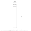 Noral 10watt Black LED Bollard Light IP65 - dimensions