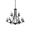 Ailia Imports - Oakford 12 Light matt black pendant light