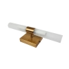 Ailia Imports Odette 2 Light Wall Light - Brushed Brass angle