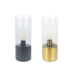 TL1816 Touch Lamps - Black / Smoke & Antique Gold / Smoke glass