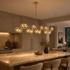 Pasadena Gold / Amber 14 Light Pendant - lifestyle