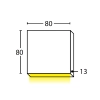 PDL1SQBL 3watt LED Step Light Black - Size