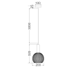 CLA Pelota 1 Light Pendant - dimensions