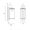 Telbix Lighting Perova Solid Brass Exterior Wall Light Dimensions