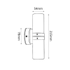 PGUDCEC Copper GU10 Up/Down Light - Size