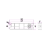 CLA Lighting Plana 13watt LED Wall Lights - Back plate dimensions
