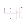 CLA Lighting Plana 13watt LED Wall Lights - Dimensions