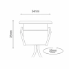 Lumenesk Point Deck Light 304SS - Size